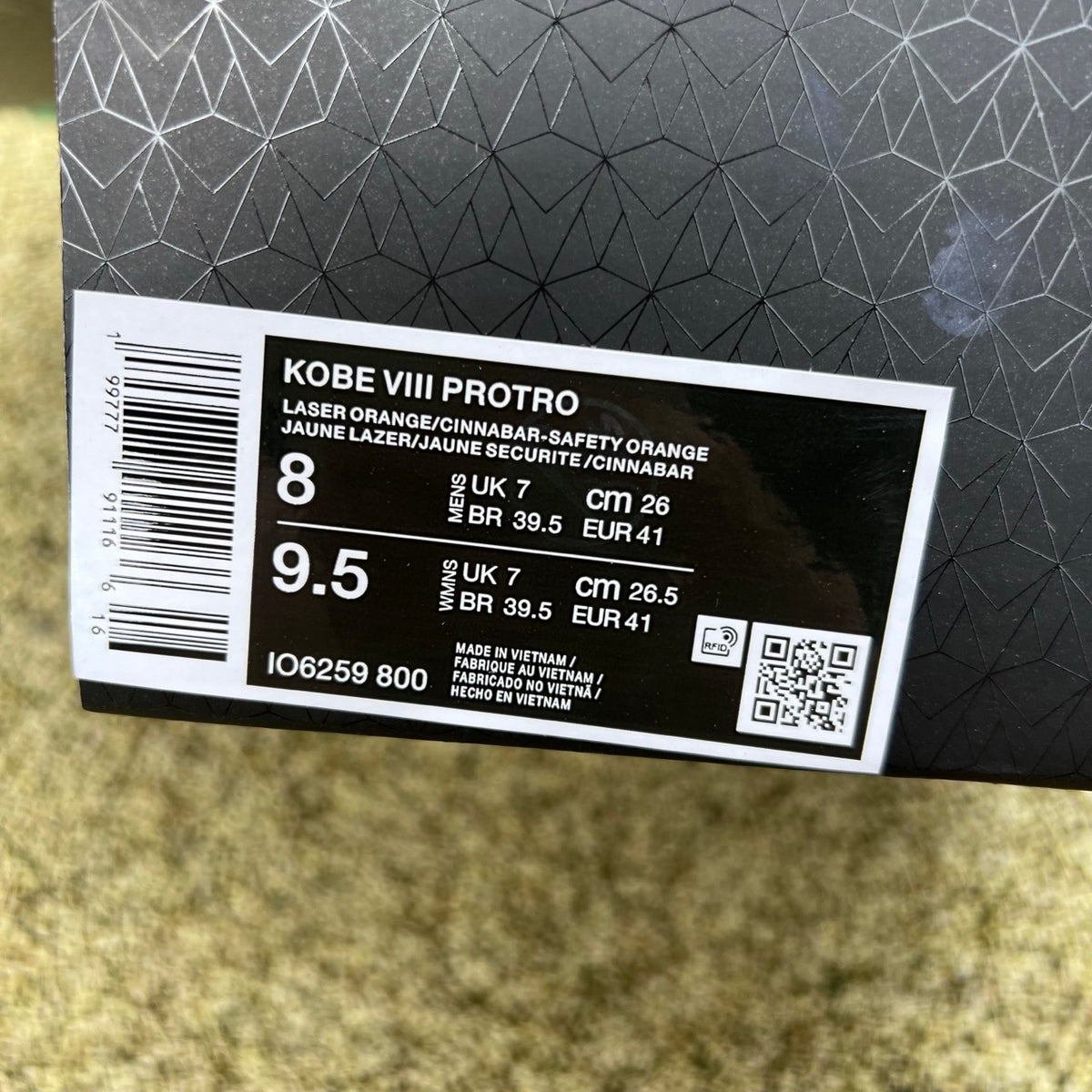 Nike Kobe 8 Protro Shanghai Fireworks basketball shoes in black and red with detailed design and Nike x Jordan branding.