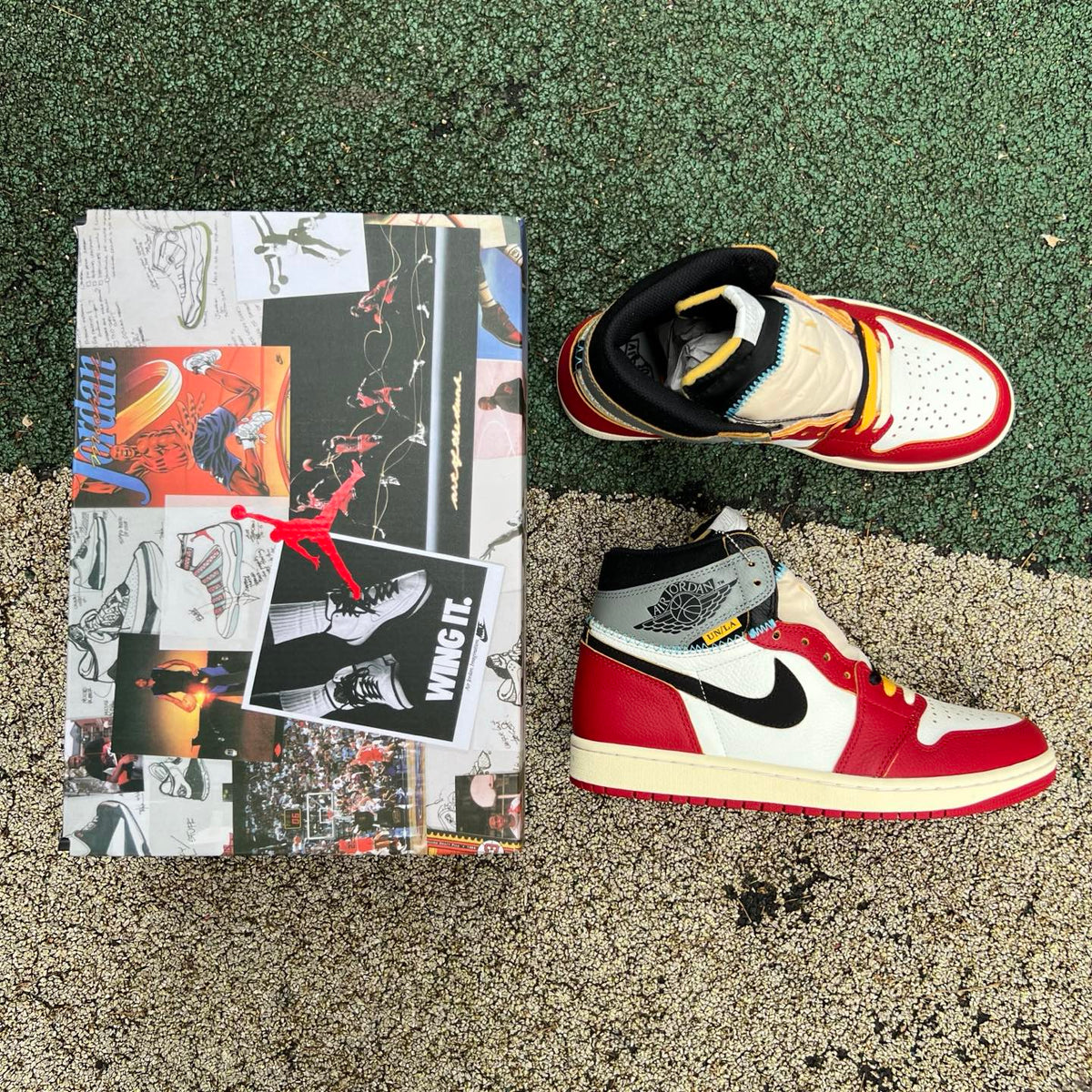 Nike Air Jordan 1 Retro High OG SP Union LA Chicago Shadow sneakers, featuring classic design and iconic color blocking.