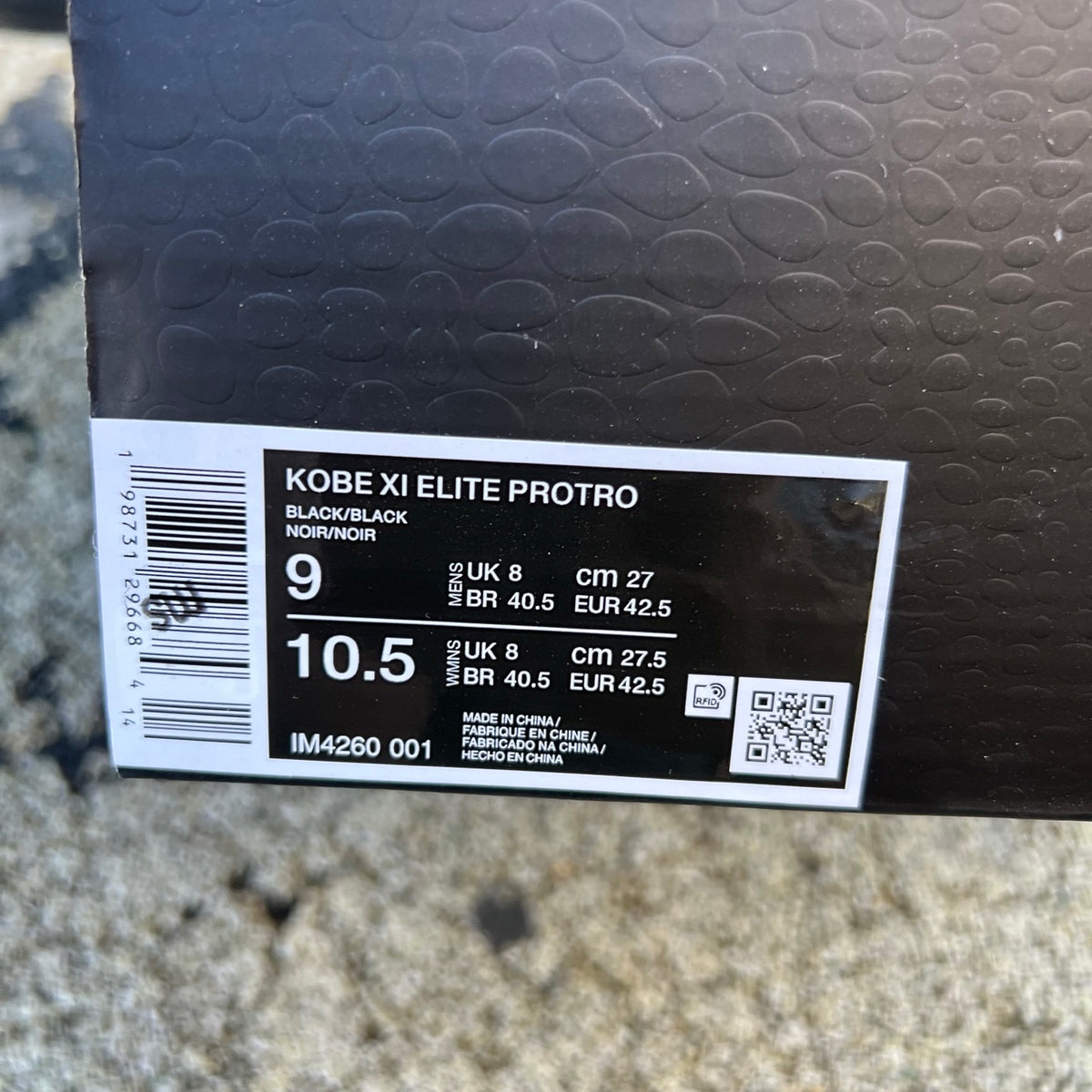 Nike Kobe 11 Elite Low Protro Fade to Black (2026) IM4260-001