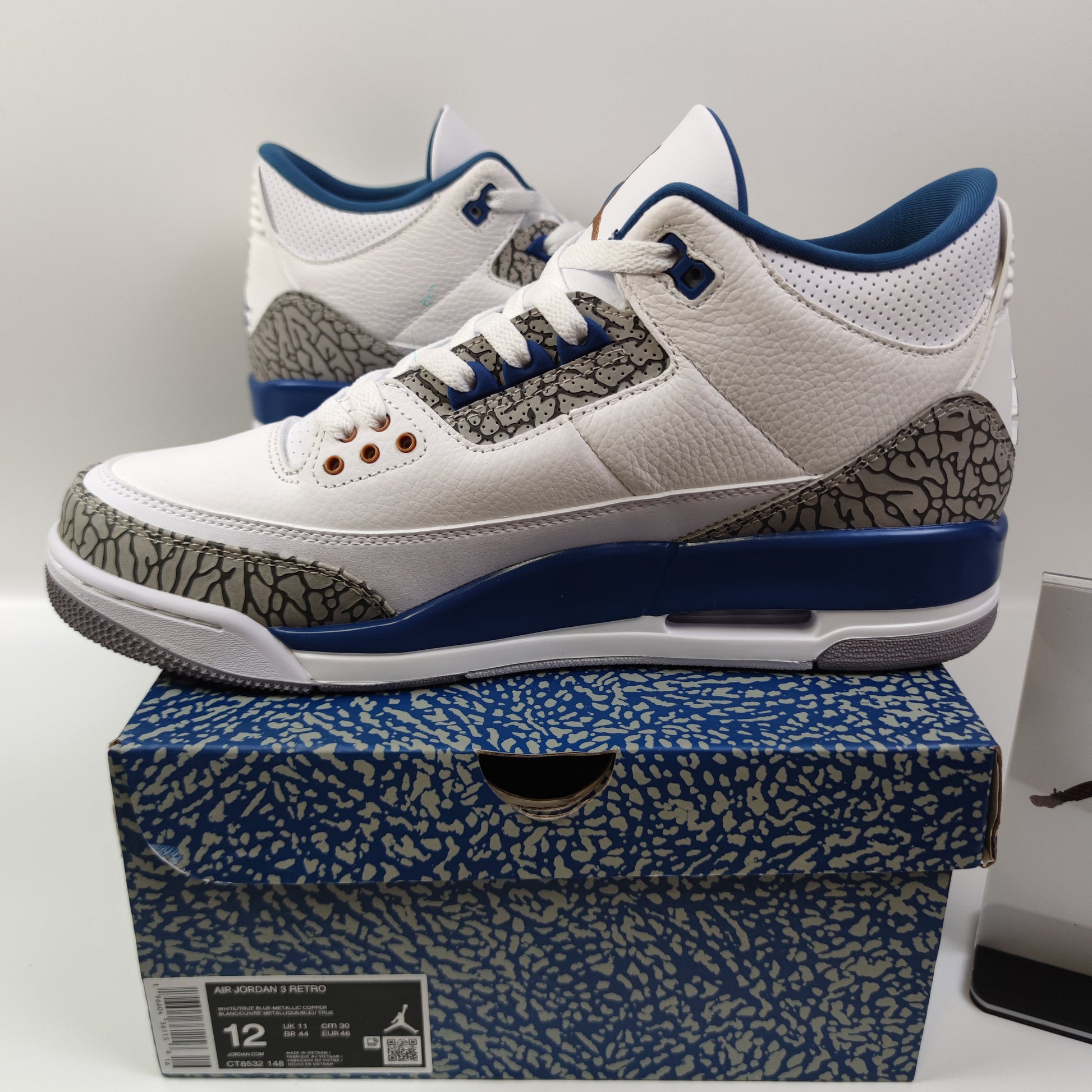 Air Jordan 3 Retro "White and True Blue" CT8532-148 - Nike x Jordan