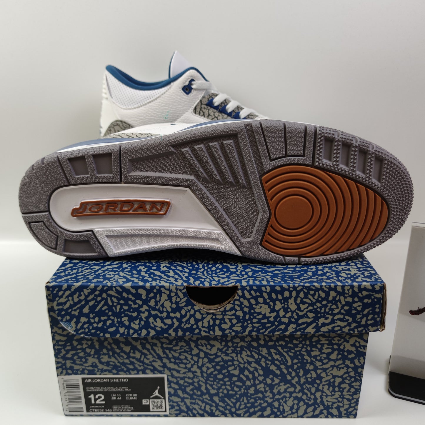 Air Jordan 3 Retro "White and True Blue" CT8532-148 - Nike x Jordan