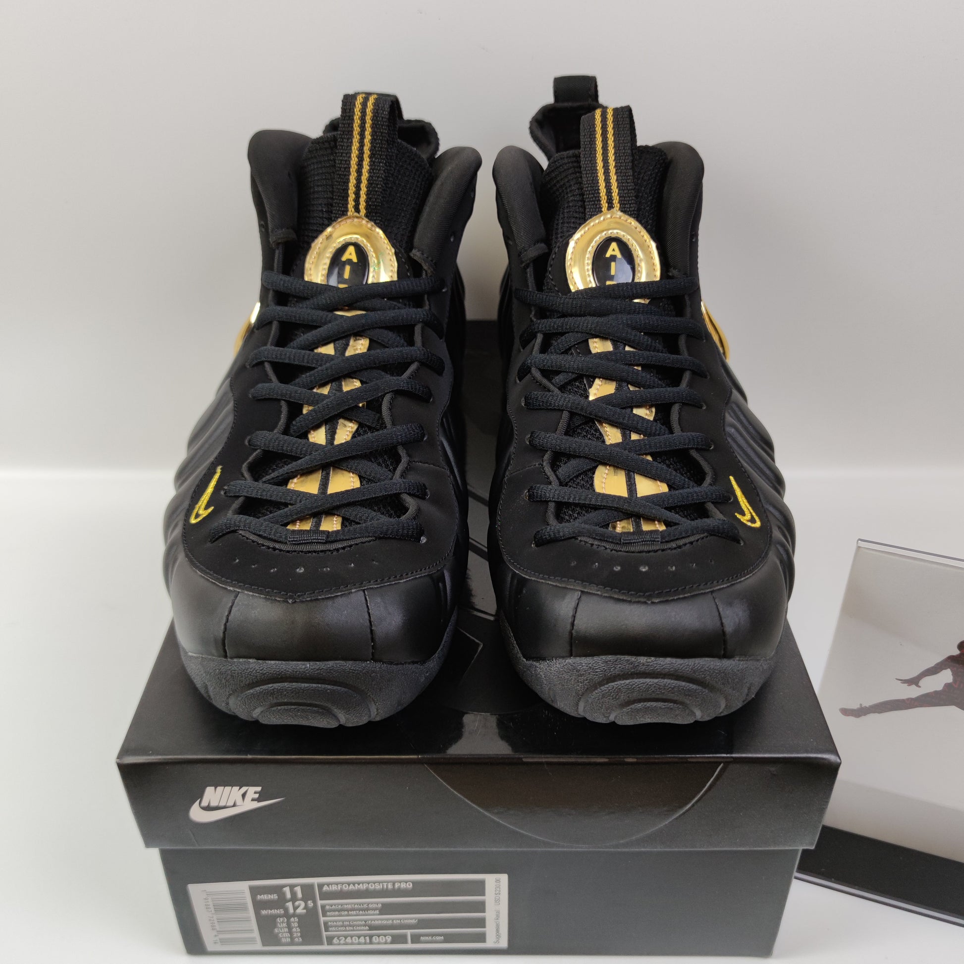 Nike Foamposite Pro black metallic gold 624041-009 - Fashion Sneaker1818