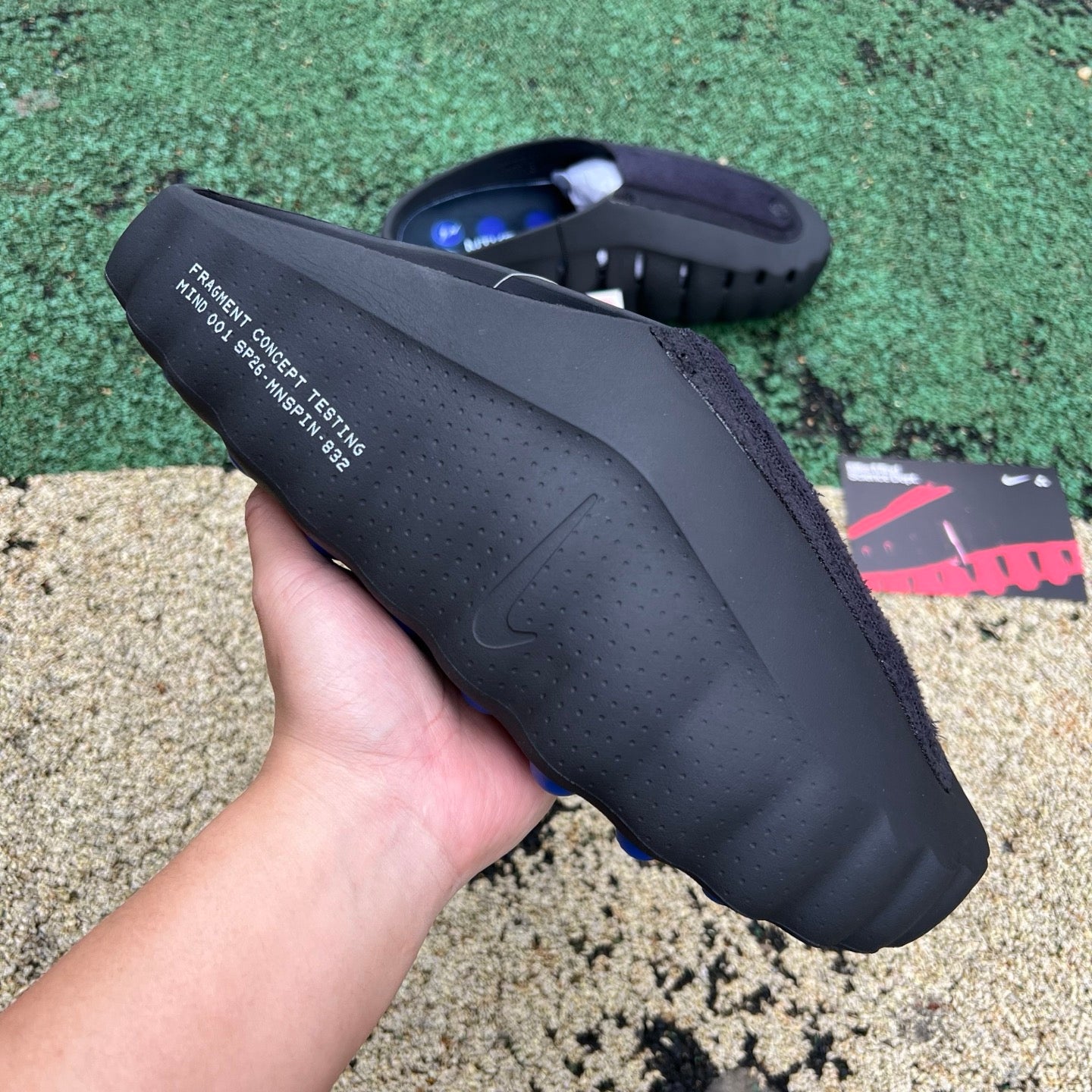 Nike x Jordan Mind 001 Slide in black with Nike and Jordan branding, featuring a comfortable strap and sporty design.