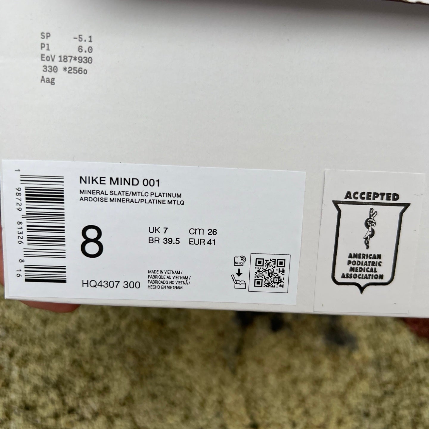 Nike x Jordan Mind 001 Slide in Mineral Slate color, featuring sporty slide sandal design with Nike and Jordan branding.