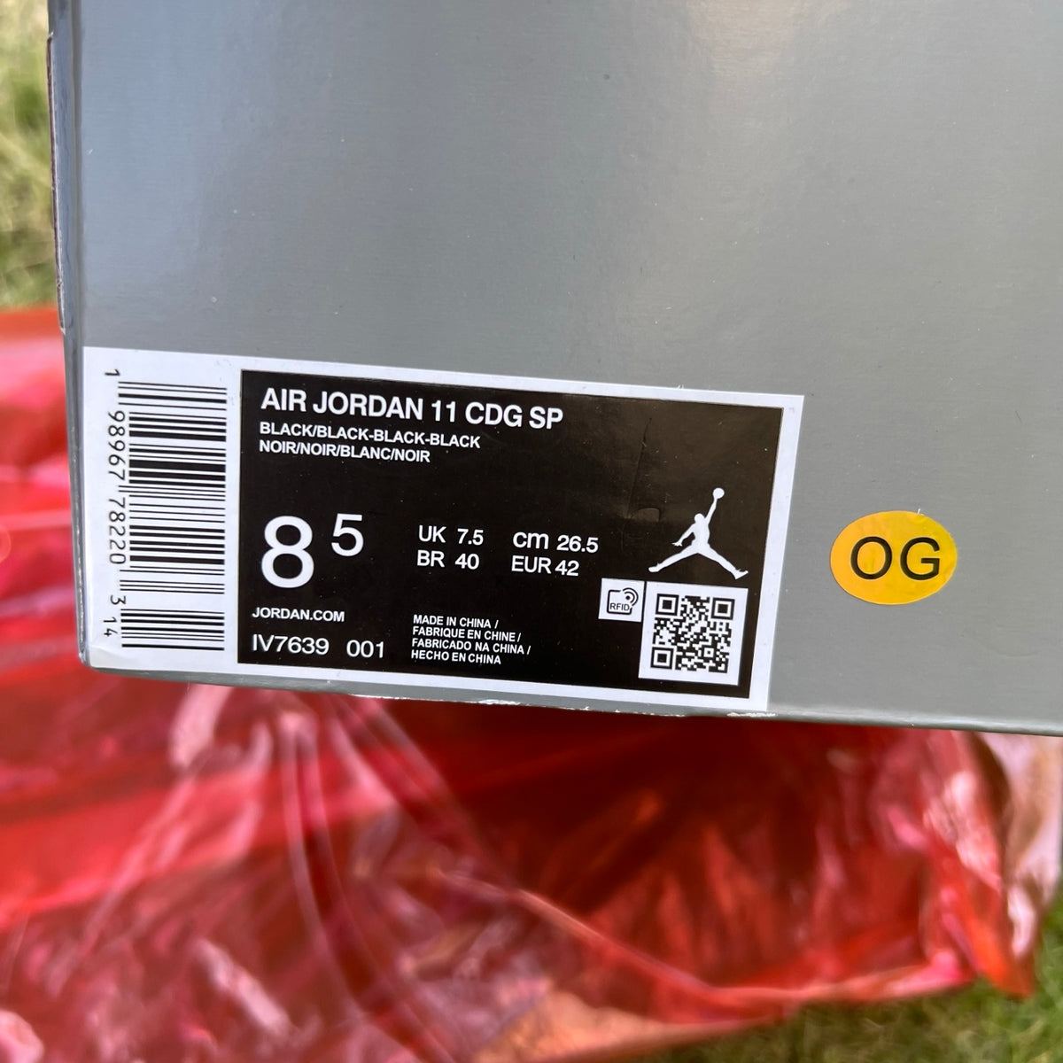 Air Jordan 11 Retro Comme des Garcons Homme Plus Black IV7639-001