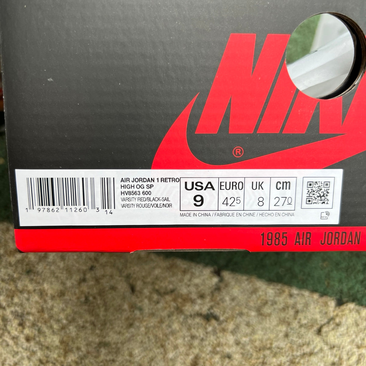 Nike Air Jordan 1 Retro High OG SP Union LA Chicago Shadow sneaker, featuring black and gray colorway and classic high-top design.