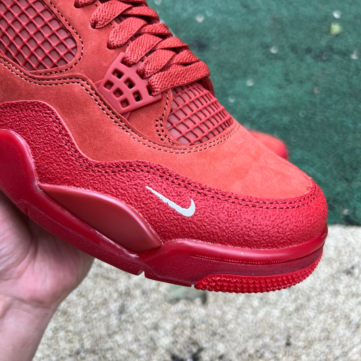 Nike Air Jordan 4 Retro OG SP Nigel Sylvester Brick by Brick sneakers, featuring detailed brick pattern and classic Jordan design.