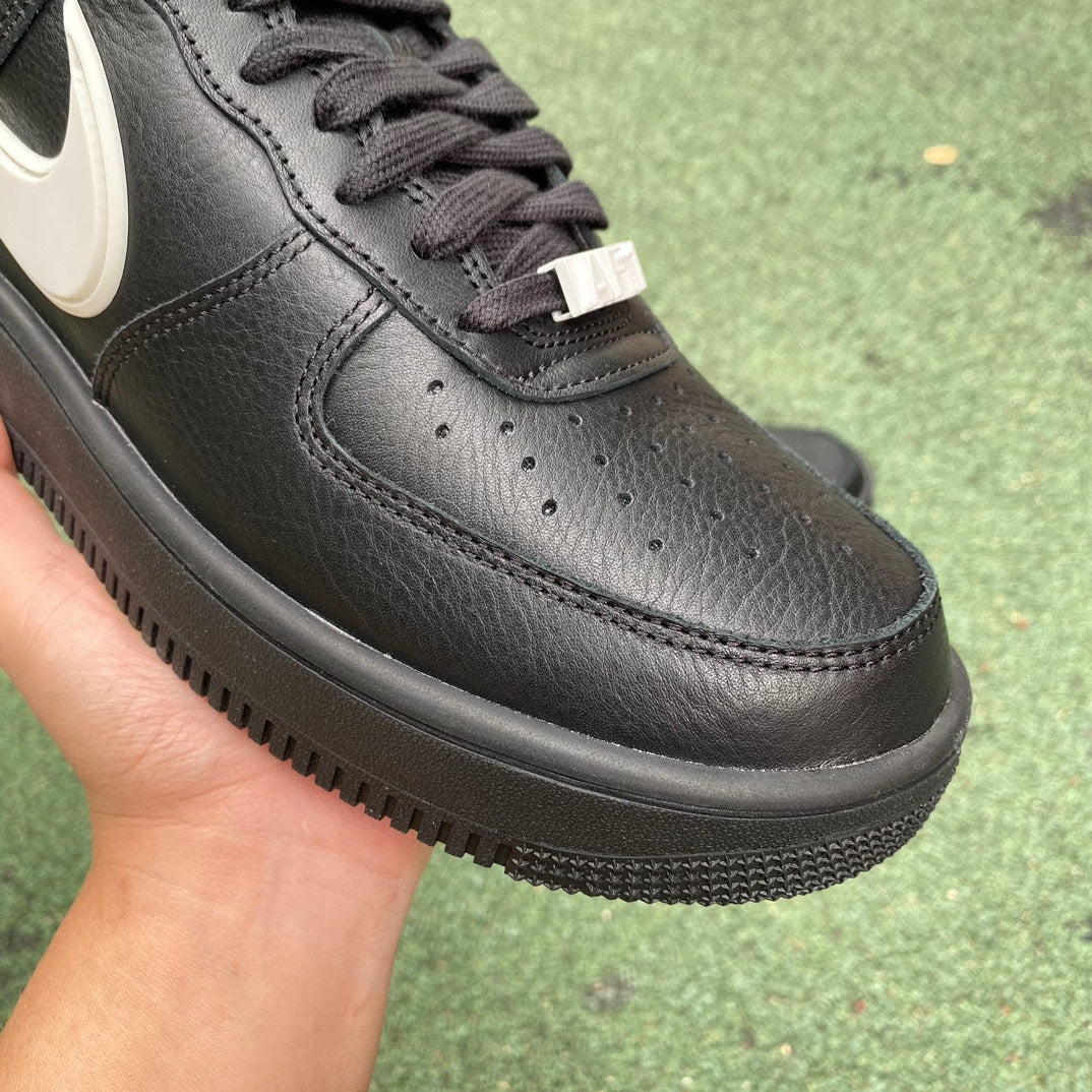 Nike Air Force 1 Low SP AMBUSH black sneakers with Nike x Jordan branding and distinctive design details.