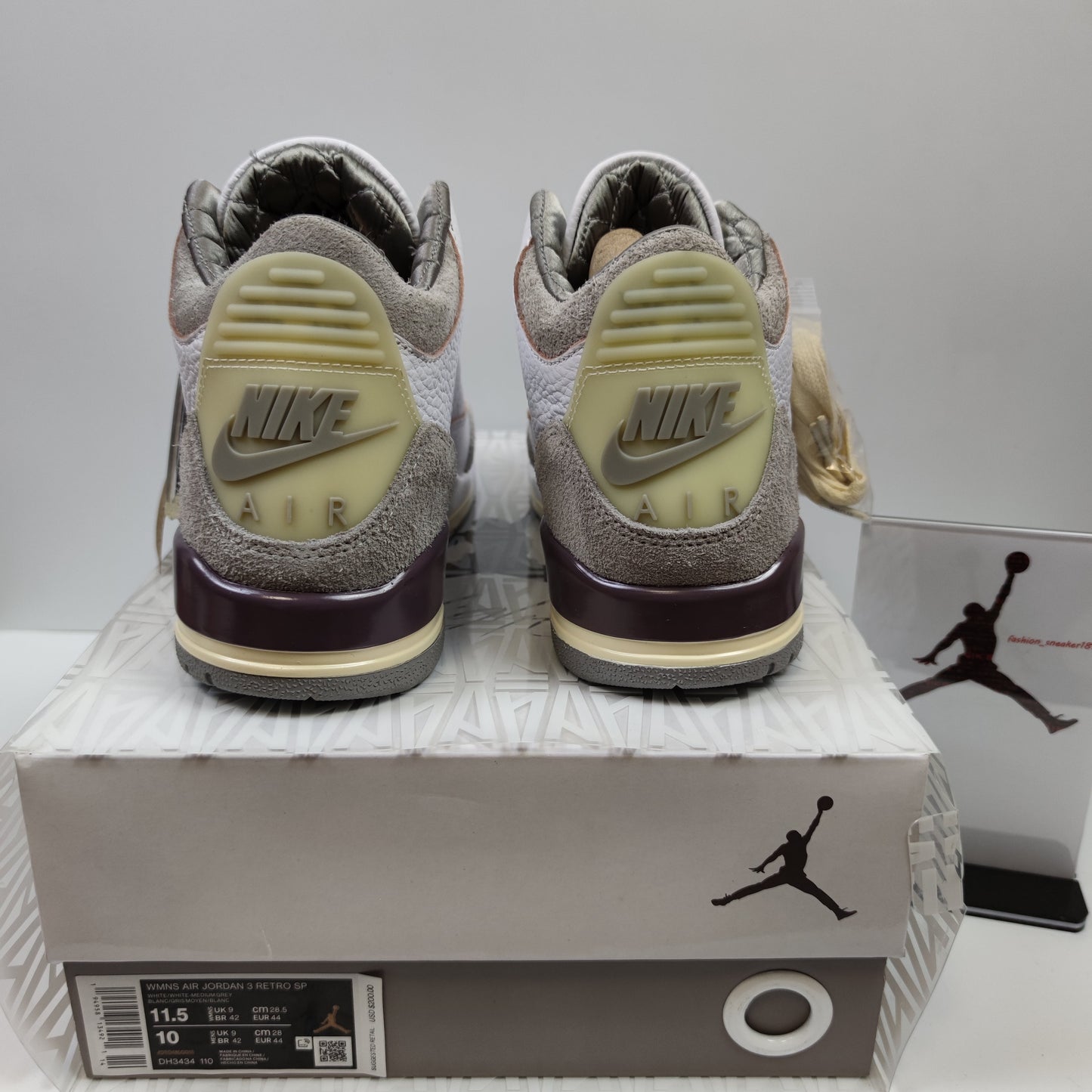 A Ma Maniére x Air Jordan 3 Retro SP "Medium Grey" DH3434-110 - Nike x Jordan