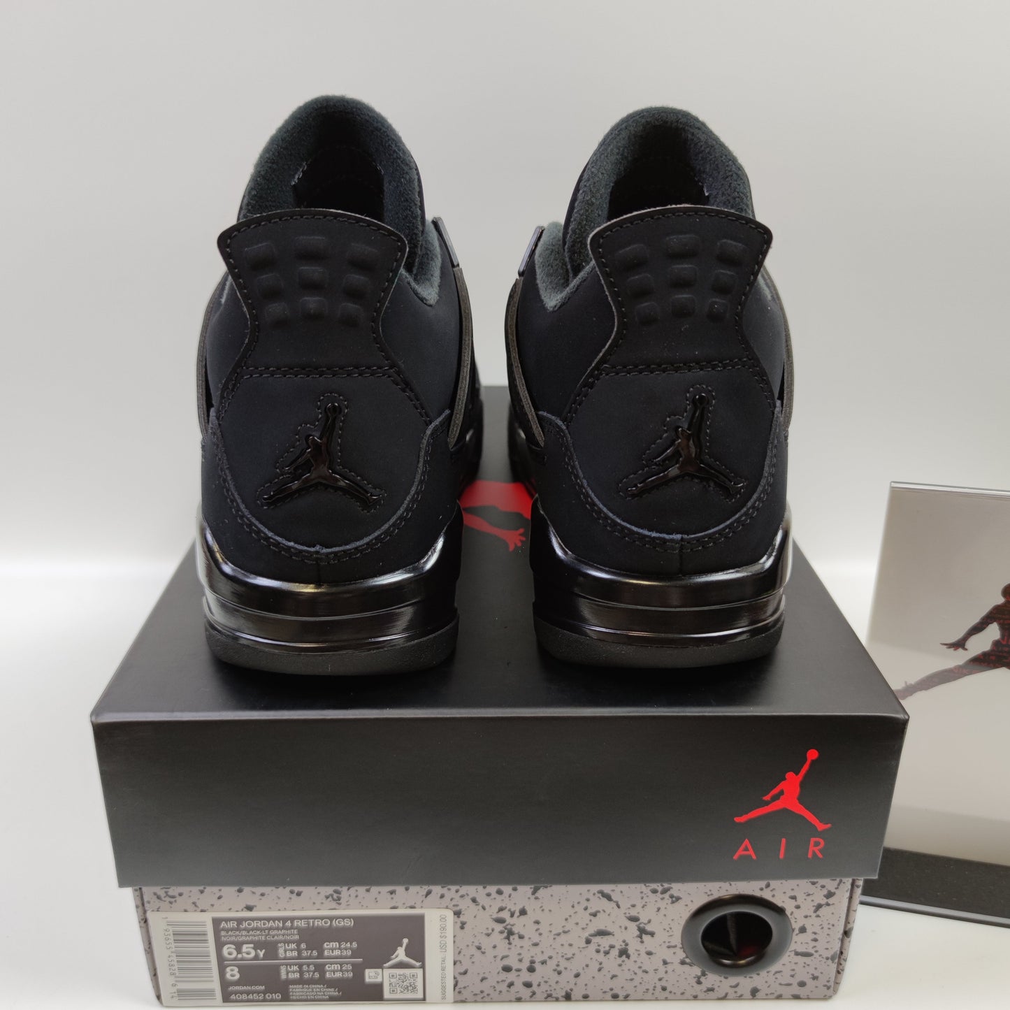 Air Jordan 4 "Black Cat" (GS) 408452-010 - Nike x Jordan