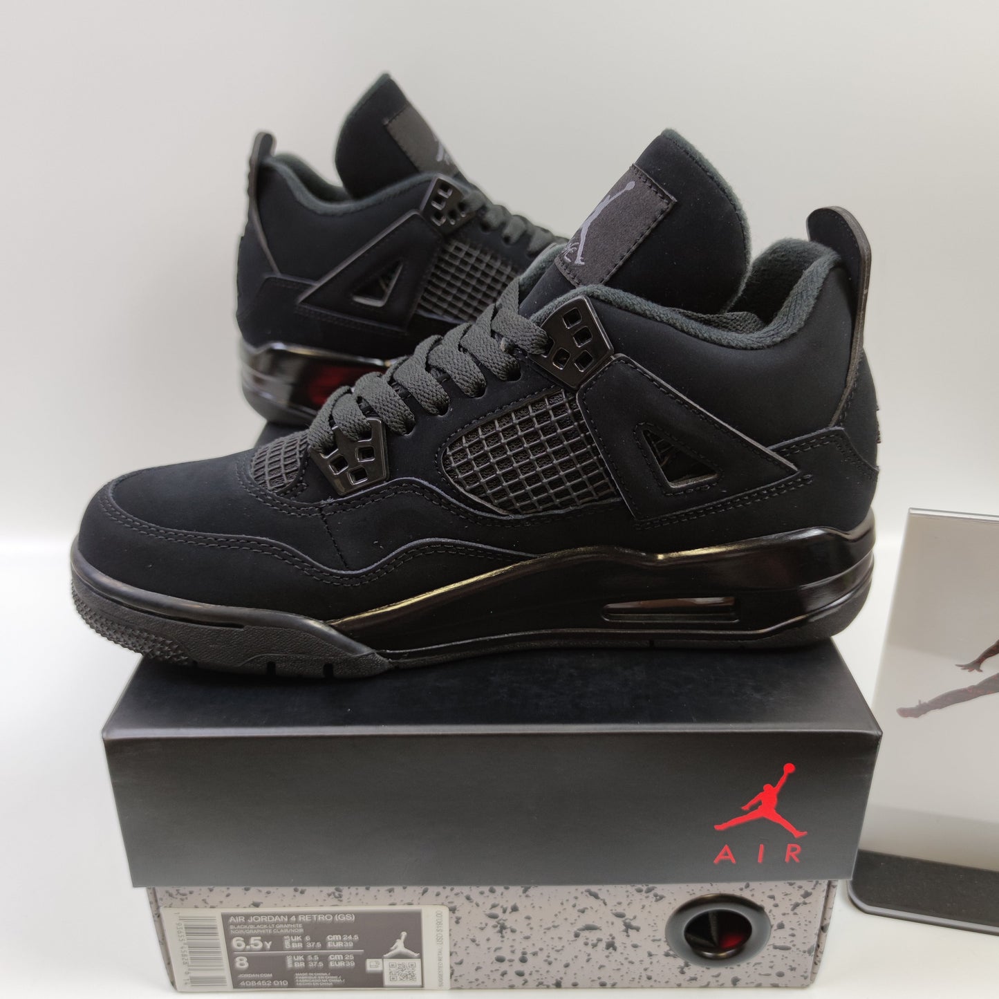 Air Jordan 4 "Black Cat" (GS) 408452-010 - Nike x Jordan