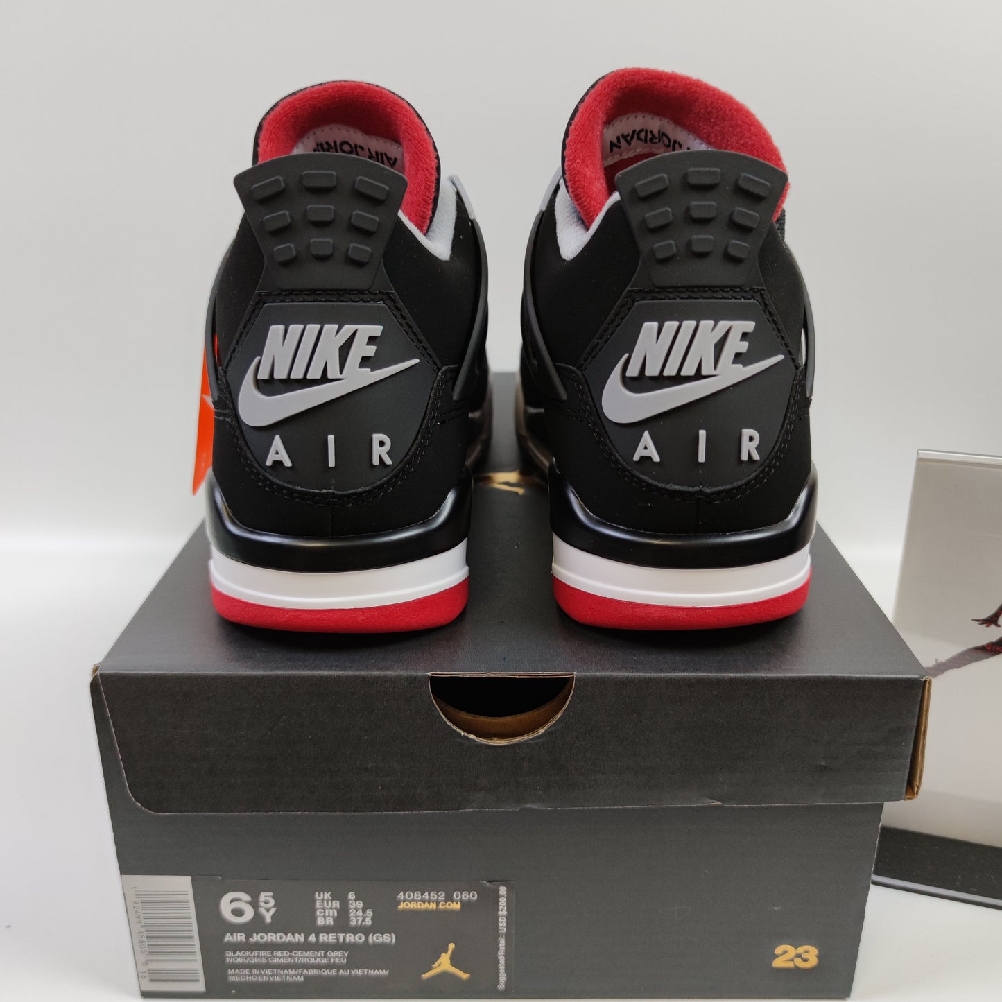 Air Jordan 4 Retro Bred (GS) 408452-060 - Nike x Jordan