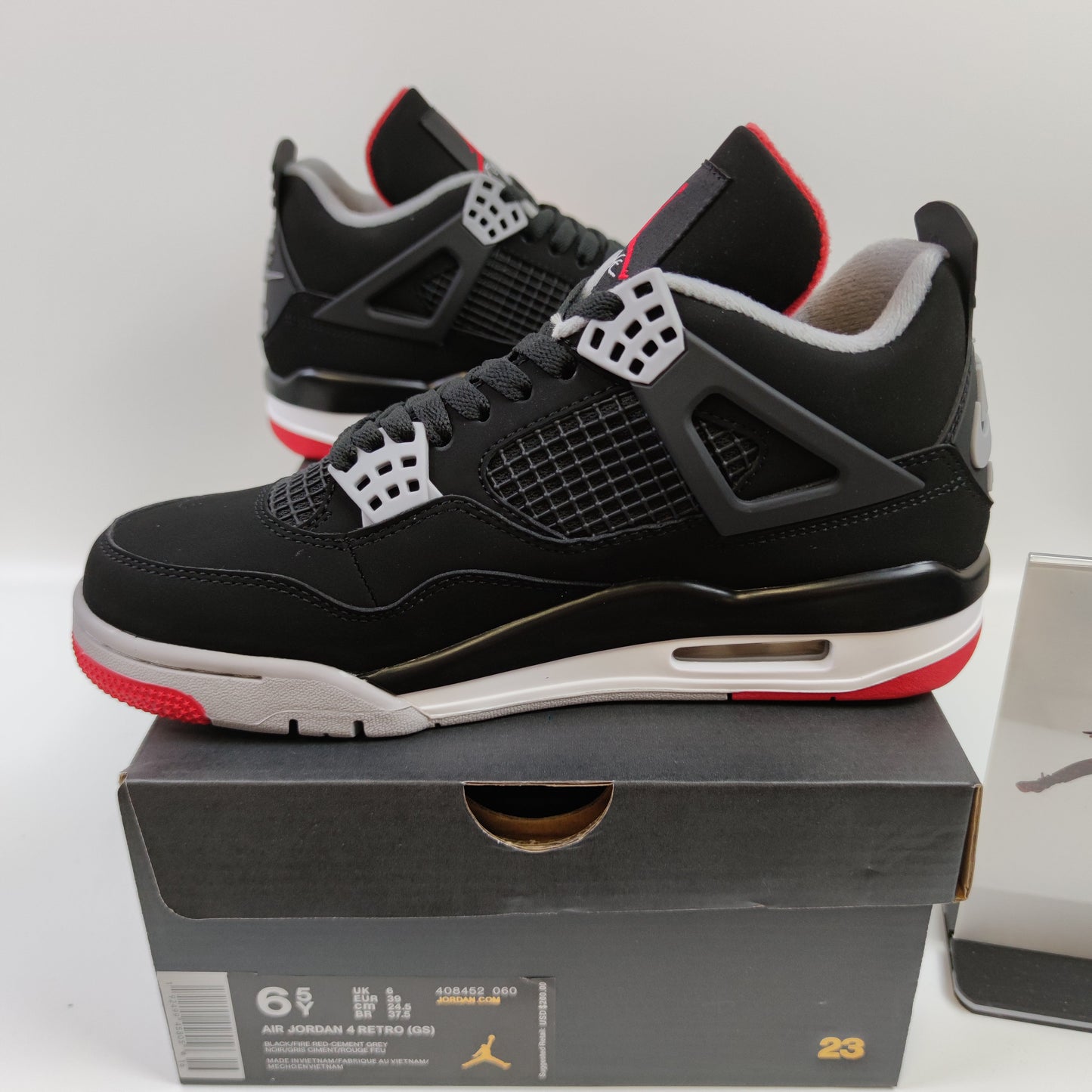 Air Jordan 4 Retro Bred (GS) 408452-060 - Nike x Jordan