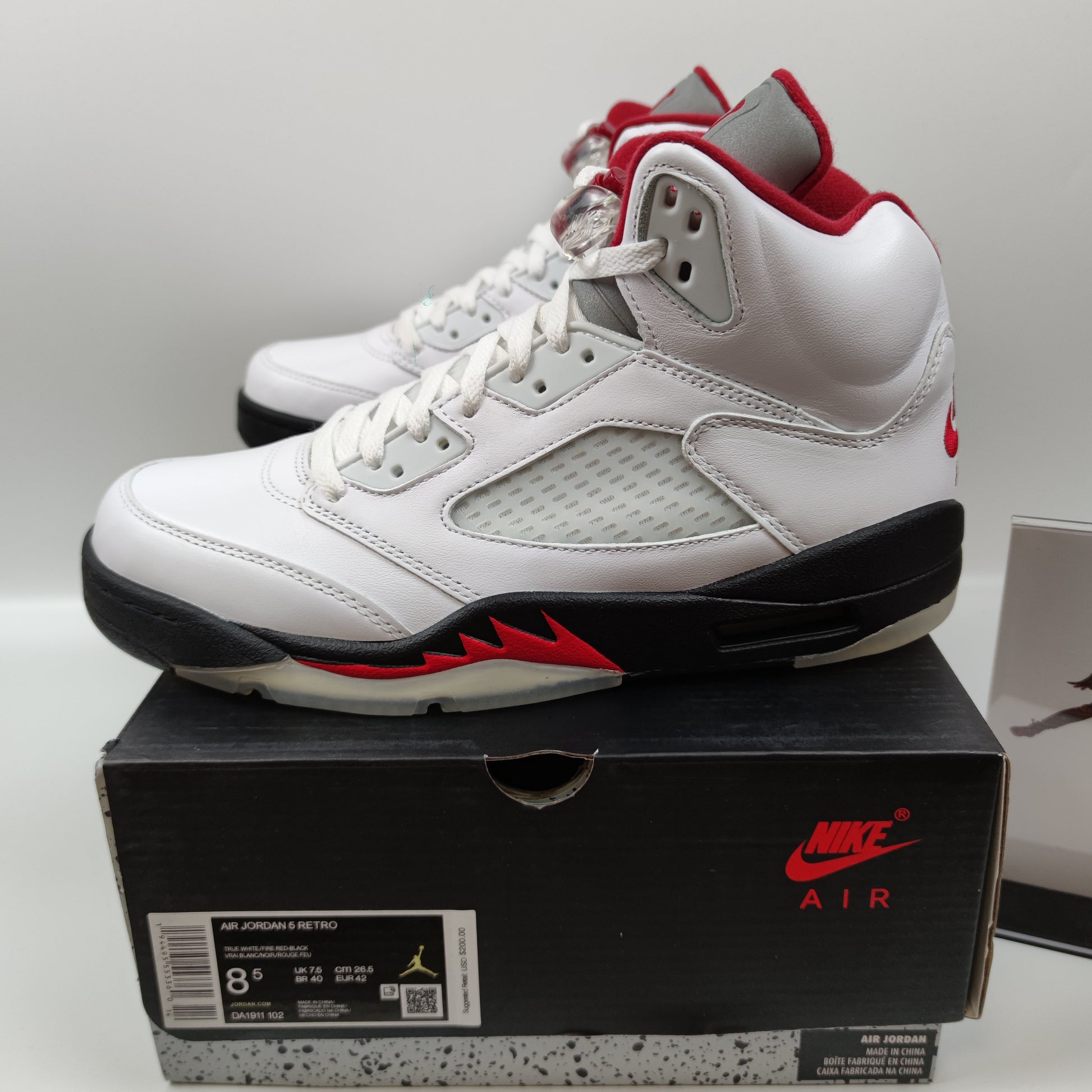 Air Jordan 5 Retro "Fire Red" DA1911-102 - Nike x Jordan