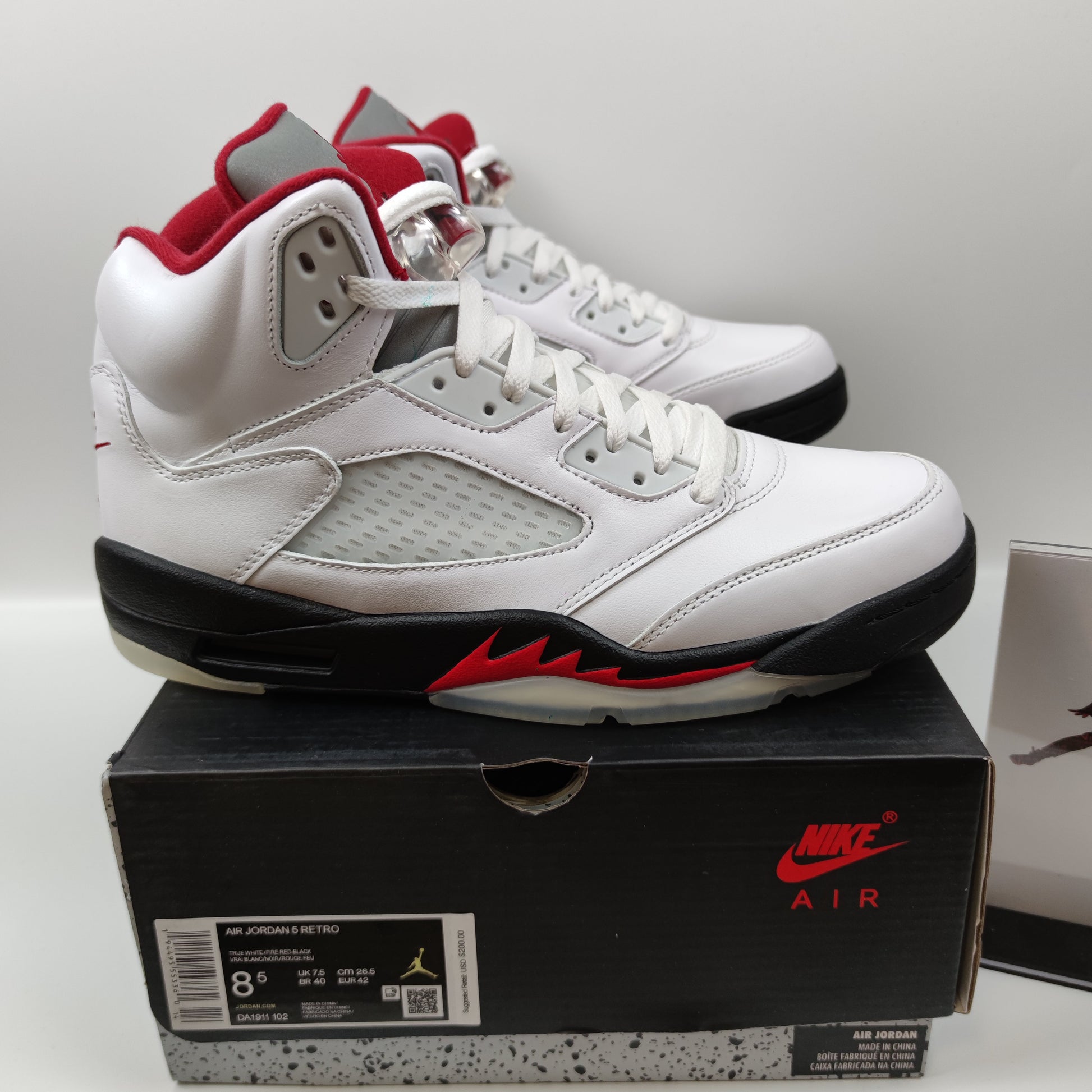 Air Jordan 5 Retro "Fire Red" DA1911-102 - Nike x Jordan