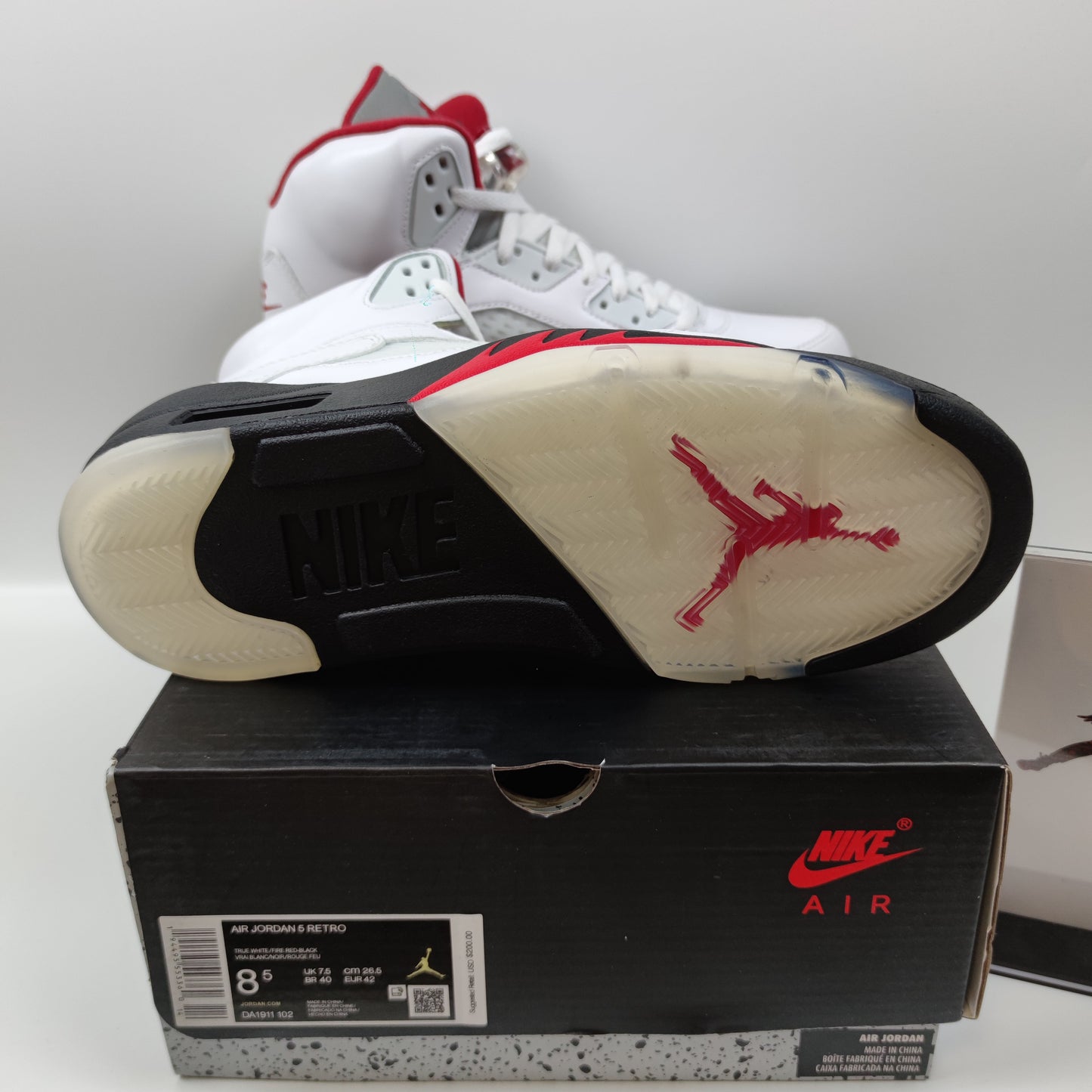 Air Jordan 5 Retro "Fire Red" DA1911-102 - Nike x Jordan