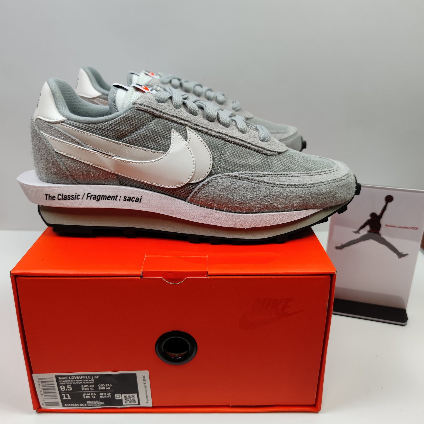 Fragment Design x Sacai x Nike LDWaffle "Light Smoke Grey" DH2684-001 - Nike x Jordan