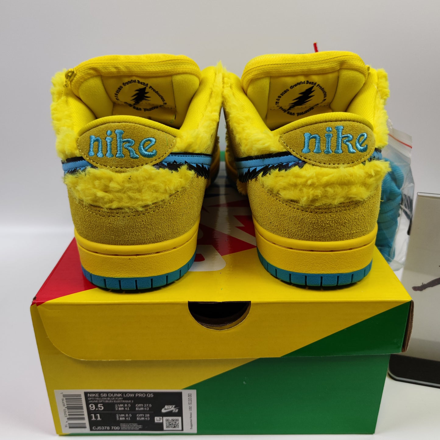 Grateful Dead x Nike SB Dunk Low Pro "Opti Yellow" CJ5378-700 - Nike x Jordan
