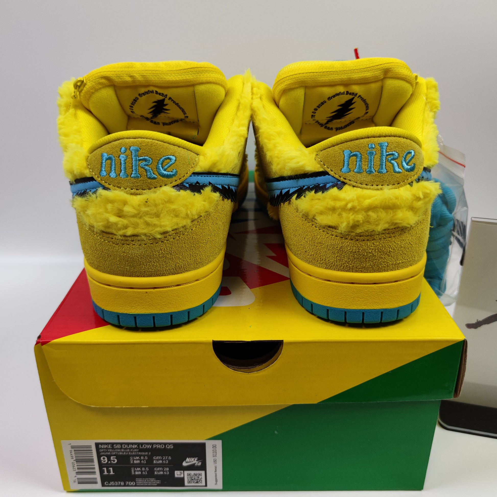 Grateful Dead x Nike SB Dunk Low Pro "Opti Yellow" CJ5378-700 - Nike x Jordan
