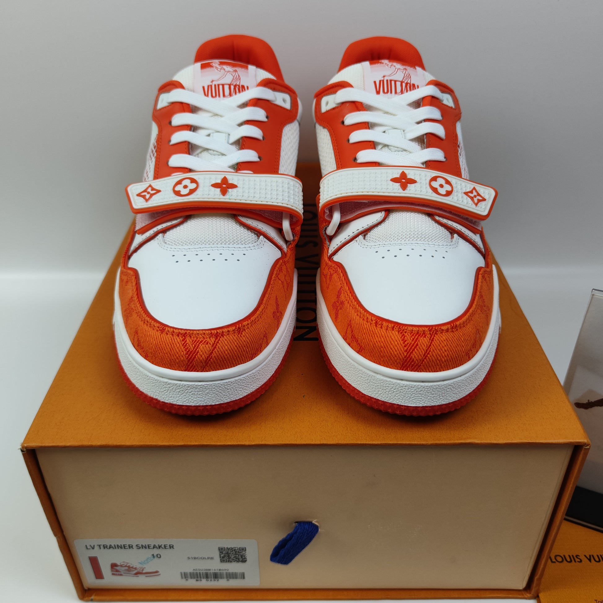 Louis Vuitton Trainer Monogram Denim Orange 1A9ZBI - Nike x Jordan