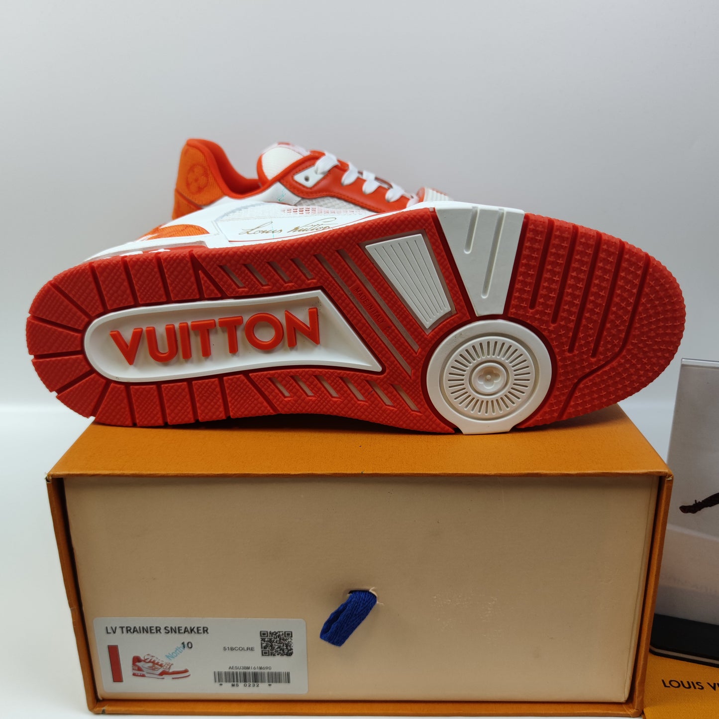 Louis Vuitton Trainer Monogram Denim Orange 1A9ZBI - Nike x Jordan
