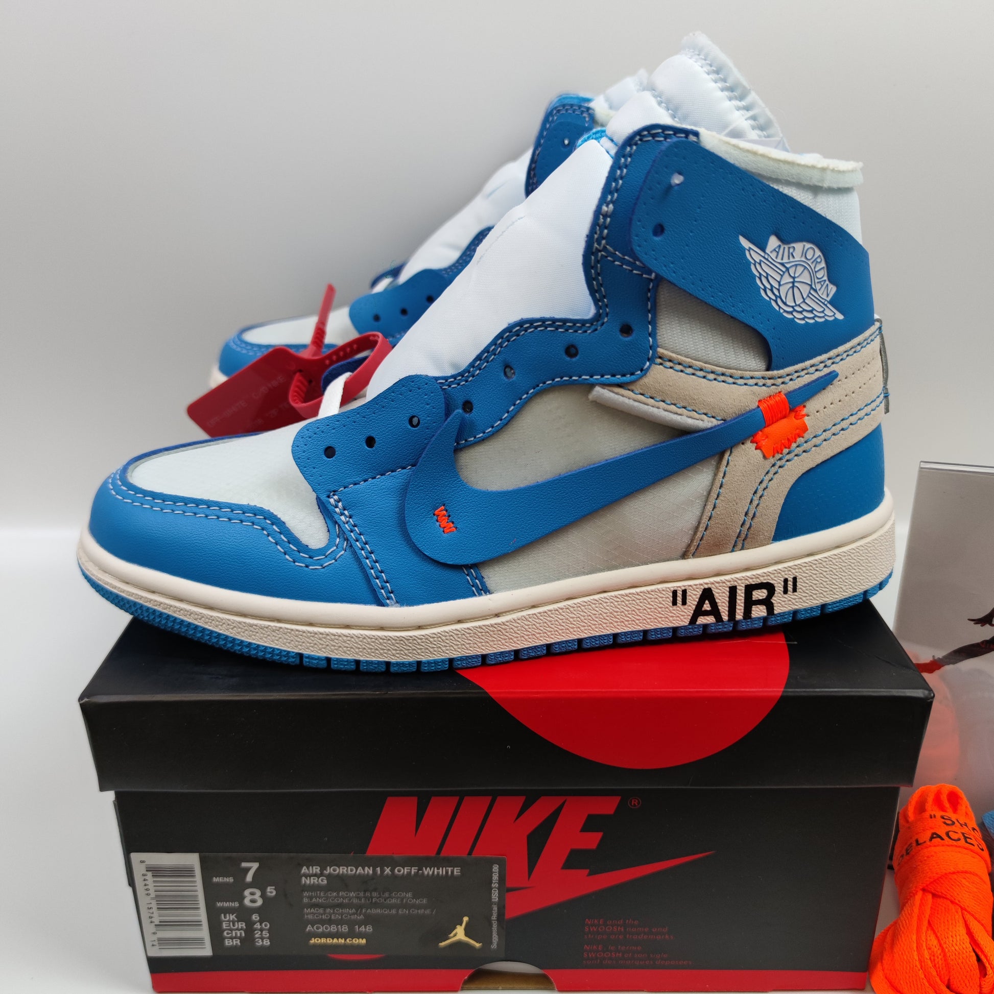 Off-White x Air Jordan 1 Retro High OG "UNC" AQ0818-148 - Nike x Jordan