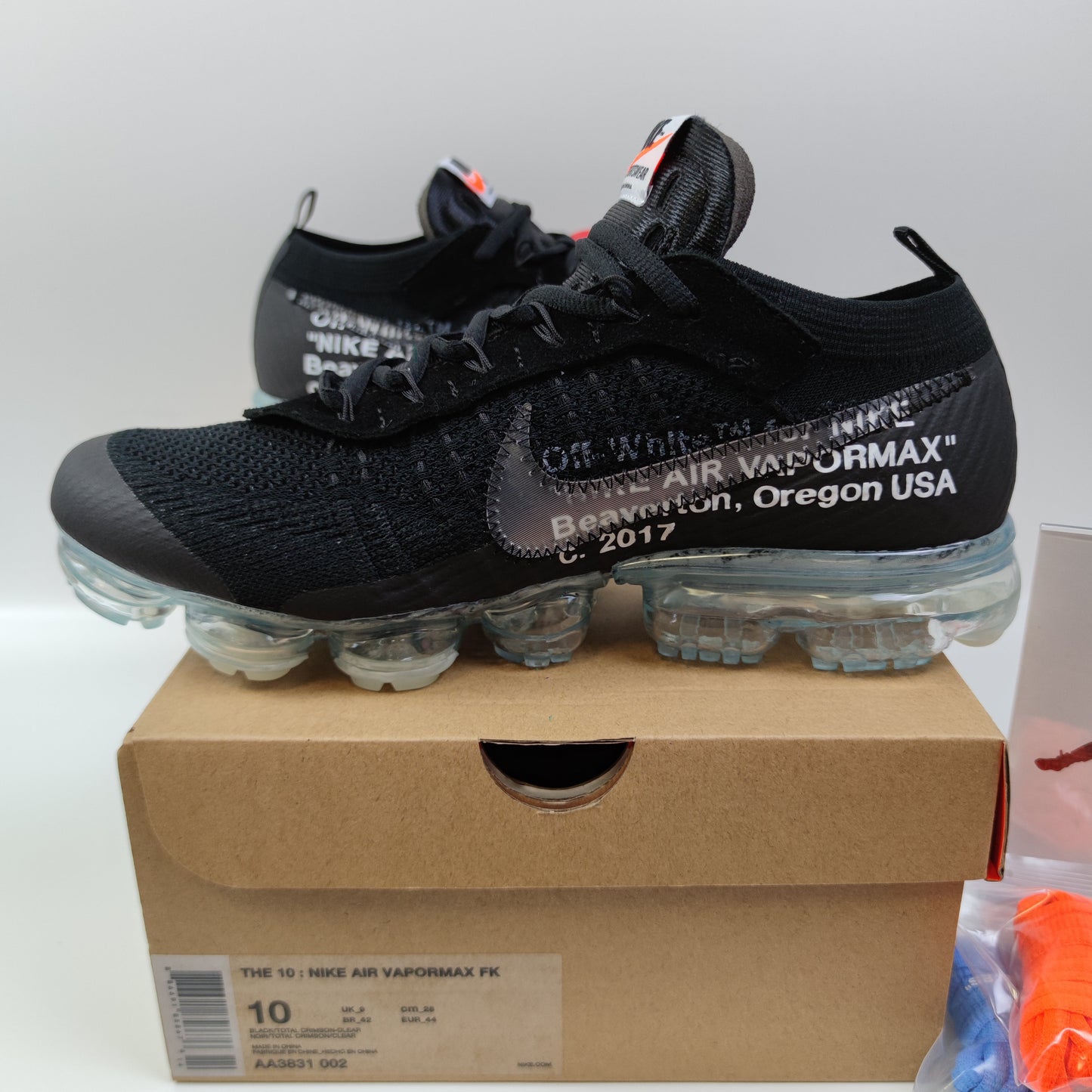 Off-White x Nike Air VaporMax Black The Ten AA3831-002 - Nike x Jordan