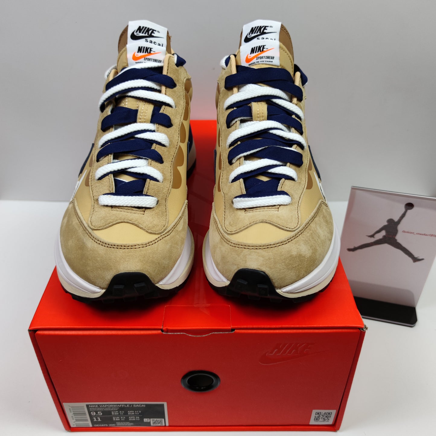 Sacai x Nike VaporWaffle "Sesame and Blue Void" DD1875-200 - Nike x Jordan